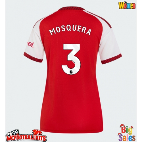 Arsenal Cristhian Mosquera #3 Replica Home Stadium Shirt for Women 2026-27 Short Sleeve